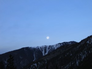 I treasure the mountains. This is the moon over Taos NM