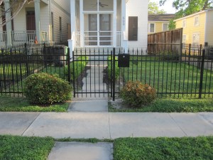 The fence is new. Previously it was a more confining white picket fence.