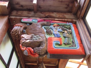 This is a 300 year old carving of a Foo dog. It is from the roof of a temple in China.