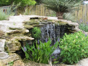 close up large waterfall