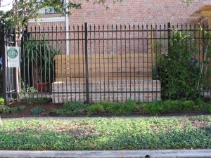 View from the side walk