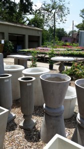 The tall narrow urns!