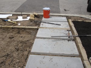 Getting everything square and level. 