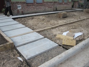 Chop stone detail had to be careful measured to transverse from one path to the other.