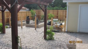 Gravel instead of grass.