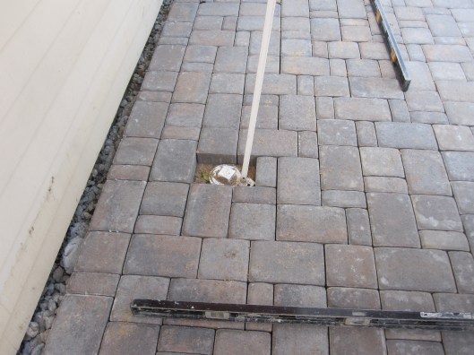 Working around the clean out.