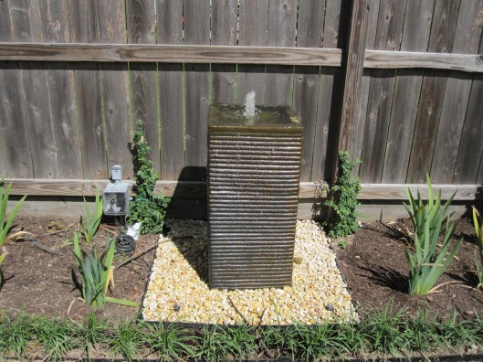 A lovely endless fountain as a focal point.