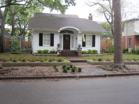 After with nice crisp lines and shade tolerant plantings.