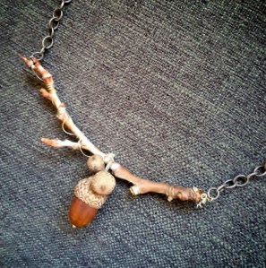 Photograph and Acorn necklace by Michelle Hoting.