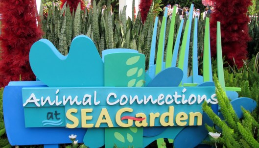 The park is broken into several different areas. This one is suppose to look like it is under the sea. They had already decorated it for Christmas.