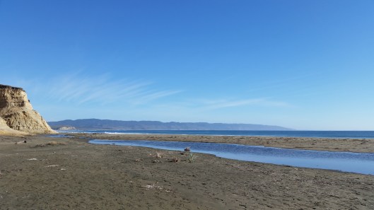 This is Drakes Beach looking out to Drakes Bay. 