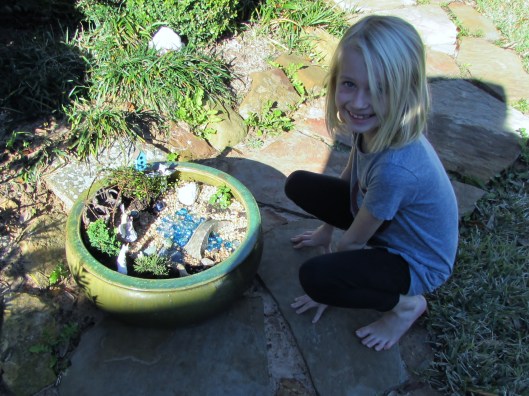 Isabelle and the fairy garden