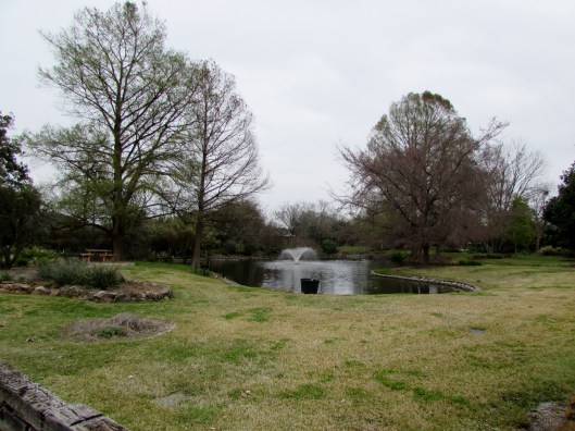 The retention pond that is just on the right as you drive in the long drive. 
