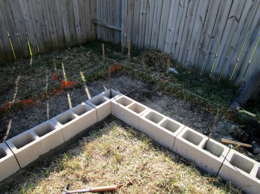 building a cinder block raised bed