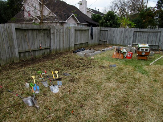 cinder block raised bed