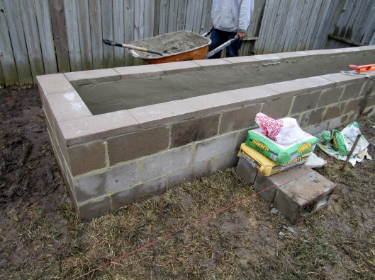 cinder block raised bed