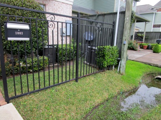 Town home courtyard install before.
