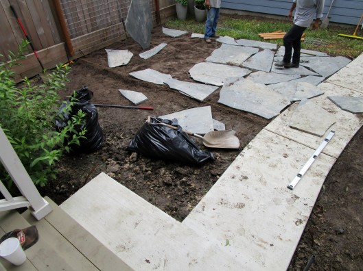 Laying our flagstone 