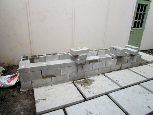 Constructing raised bed with Cinder blocks