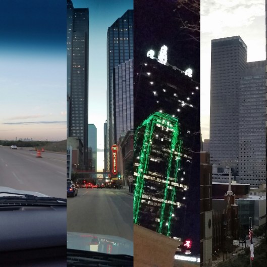 Clouds, skyscrapers and reflections.