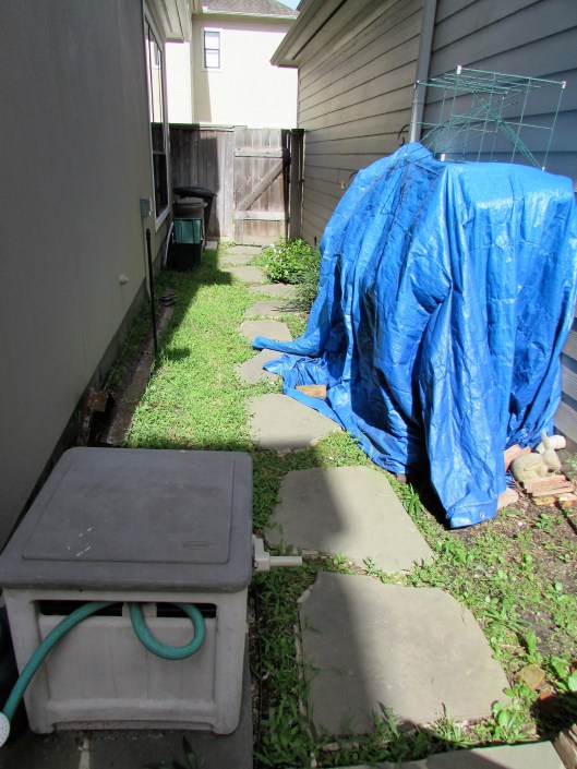 Narrow storage area.