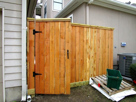 New gate and fence.
