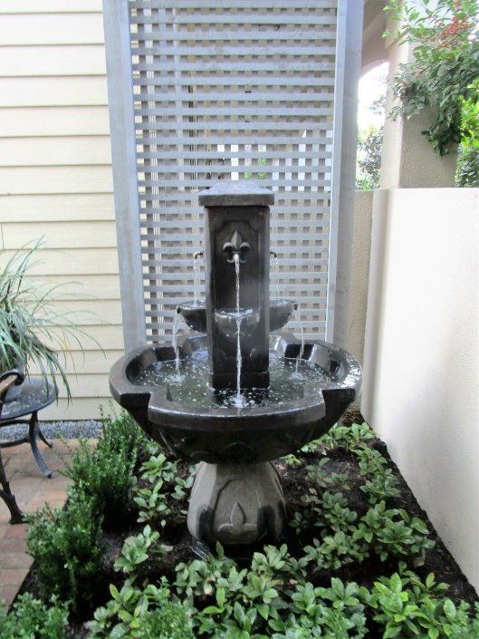 Tiered fountain. 