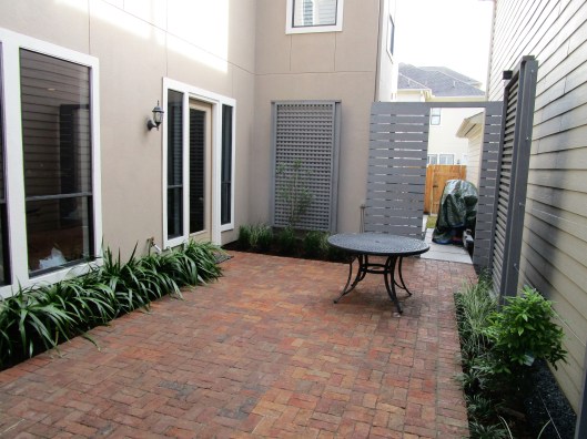 Handmade brick patio.