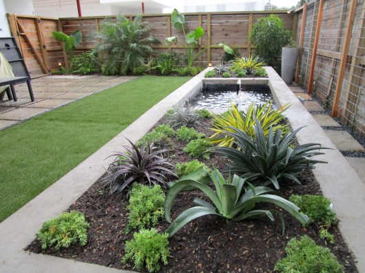 Raised bed with succulents